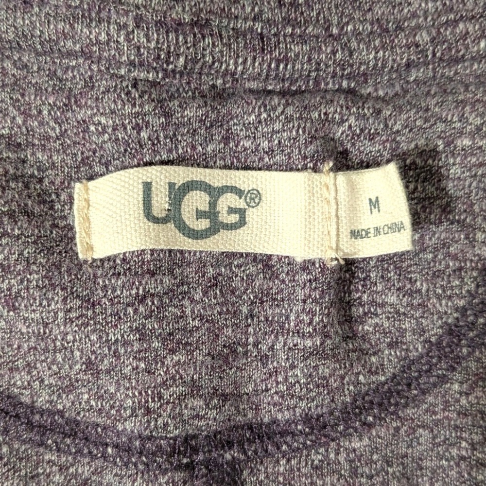 UGG Heidi Lounge Romper Nightshade Heather Purple Snap Up 100% Cotton Pajamas M - Picture 4 of 12
